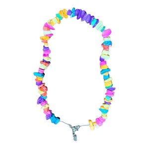 Assorted Gemstone Endless Strand Chip Necklace Multi-Color